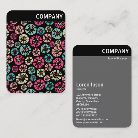 V Header - Abstract Flowers 031023 Visitekaartje (Voorkant / Achterkant)