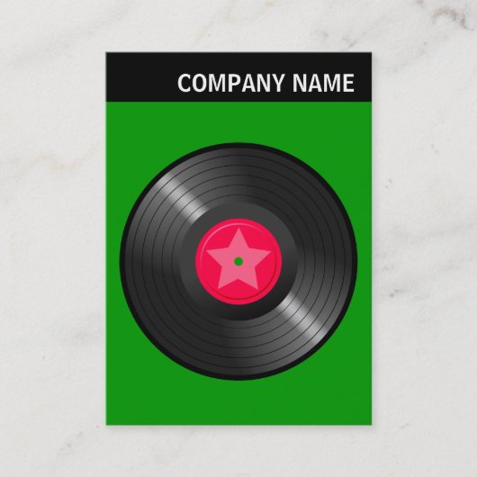 V Header - Afbeelding - LP Record - Op Groen Visitekaartje (Voorkant)