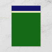 V Header Band - Dark Blue, Cream and Green 006600 Visitekaartje (Achterkant)