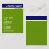 V Header Band - Dark Blue, Cream en Green 669900 Visitekaartje (Voorkant / Achterkant)