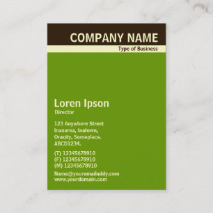 V Header Band - Dark Brown, Cream en Green 669900 Visitekaartje