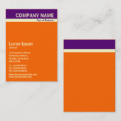 V Header Band - Deep Paars, Cream en Oranje Visitekaartje (Voorkant / Achterkant)