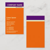 V Header Band - Deep Paars, Cream en Oranje Visitekaartje (Voorkant / Achterkant)