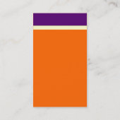 V Header Band - Deep Paars, Cream en Oranje Visitekaartje (Achterkant)