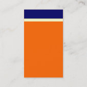 V Header Band - Donkerblauw, room en Oranje FF6600 Visitekaartje (Achterkant)