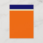 V Header Band - Donkerblauw, room en Oranje FF6600 Visitekaartje (Achterkant)