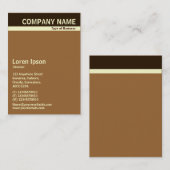 V Header Band - Donkerbruin, crème en bruin Visitekaartje (Voorkant / Achterkant)