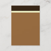 V Header Band - Donkerbruin, crème en bruin Visitekaartje (Achterkant)