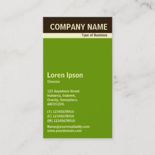 V Header Band - Donkerbruin, Crème en Groen 669900 Visitekaartje
