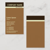 V Header Band - Donkerbruin, room en bruin Visitekaartje (Voorkant / Achterkant)