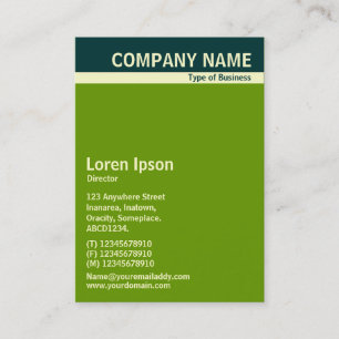 V Header Band - Donkergroen, Crème en Groen 669900 Visitekaartje