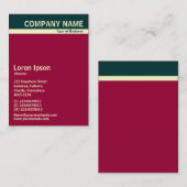 V Header Band - Donkergroen, crème en lepel Visitekaartje (Voorkant / Achterkant)