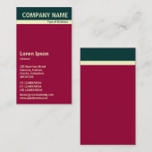 V Header Band - Donkergroen, crème en lepel Visitekaartje (Voorkant / Achterkant)