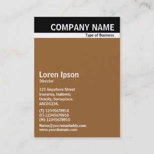 V Header Band - Zwart met Brown 996633 Visitekaartje