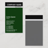 V Header Band - Zwart met Donkergroen 003300 Visitekaartje (Voorkant / Achterkant)