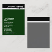 V Header Band - Zwart met Donkergroen 003300 Visitekaartje (Voorkant / Achterkant)