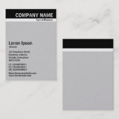 V Header Band - Zwart met grijs CCCCCC (Gold) Visitekaartje (Voorkant / Achterkant)