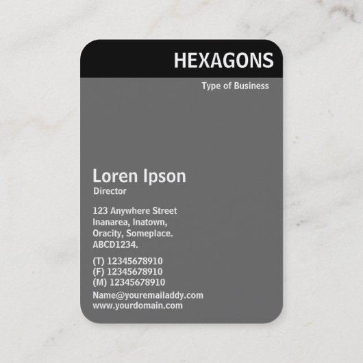 V-header - Honingraat Perspectief Warm Visitekaartje (Achterkant)