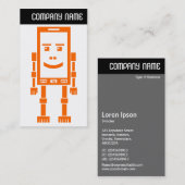 V Header - Robo-Phone - Orange Visitekaartje (Voorkant / Achterkant)