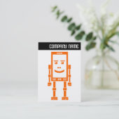 V Header - Robo Phone - Orange Visitekaartje (Staand voorkant)