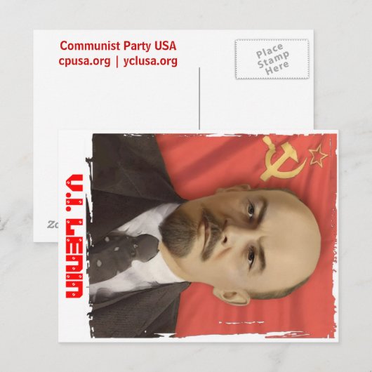"V.I. LENIN"-Briefkaart Briefkaart (Voorkant / Achterkant)