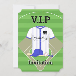 V.I.P Baseball Birthday blue Kaart