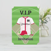 V.I.P Baseball Verjaardag Kaart (Staand voorkant)