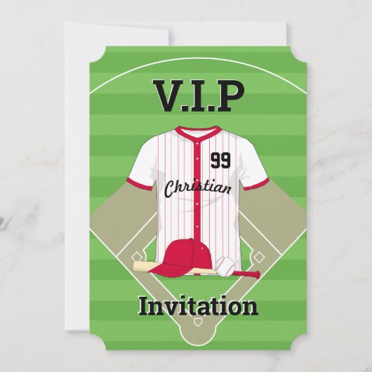 V.I.P Baseball Verjaardag Kaart (Voorkant)