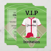 V.I.P Baseball Verjaardag Kaart (Voorkant / Achterkant)