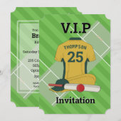 V.I.P Cricket (GGR) Birthday Party Kaart (Voorkant / Achterkant)