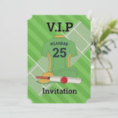 V.I.P Cricket (LGY) Verjaardagsfeestje Kaart (Staand voorkant)