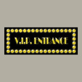 V.I.P. Entrance Sign Hollywood Lights Poster