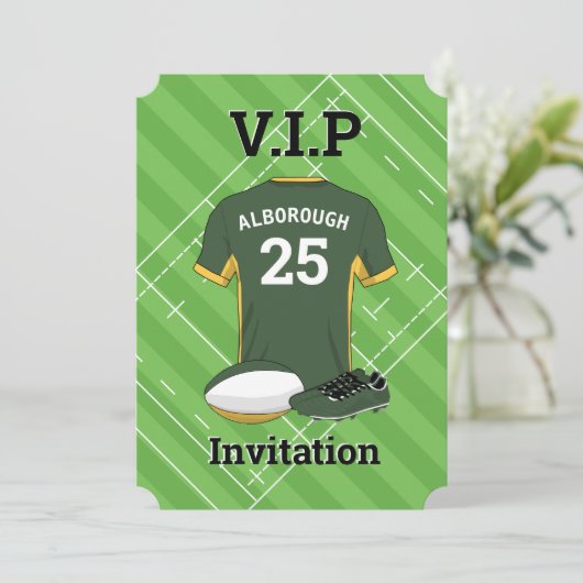 V.I.P Rugby (DGY) Verjaardagsfeest Kaart (Staand voorkant)