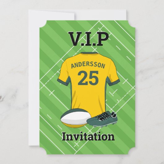 V.I.P Rugby (YDG) Verjaardagsfeest Kaart (Voorkant)