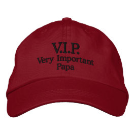 V.I.P. Zeer belangrijke Papa Geborduurde Pet