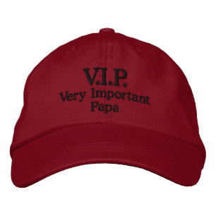 V.I.P. Zeer belangrijke Papa Geborduurde Pet