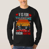 V Is For Venison Hunting  Valentines Day Tees Boys (Voorkant)