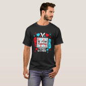 V Is For Video Games Controller Game Valentines Da T-shirt (Voorkant volledig)