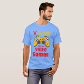 V Is For Video Games Funny gamer funny gift T-shirt (Voorkant volledig)