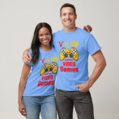 V Is For Video Games Funny gamer funny gift T-shirt (Unisex)