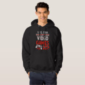 V Is For Video Games Funny Valentines Day Gamer Bo Hoodie (Voorkant volledig)