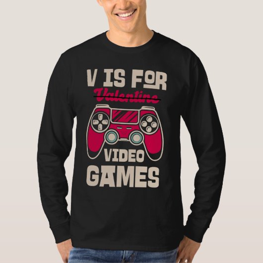 V is for Video Games T-shirt (Voorkant)