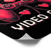 V Is For Video Games Valentine Gamer Valentines Da Poster (Hoek)