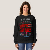 V Is For Video Games  Valentines Day Gamer Boy Men Trui (Voorkant volledig)