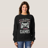 V is for Video Games Valentines Day Gamer Mens Boy Trui (Voorkant volledig)