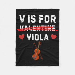 V Is Voor Altviool Grappige Altviolist Muziek Vale Fleece Deken