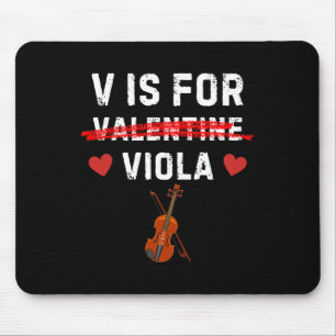 V Is Voor Altviool Grappige Altviolist Muziek Vale Muismat