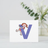 V is voor.... briefkaart (Staand voorkant)