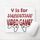 V is voor de valentijn Video Game Muismat (Met muis)
