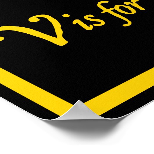 V is voor de vrijwillige lysandersponer afdrukken poster (Hoek)